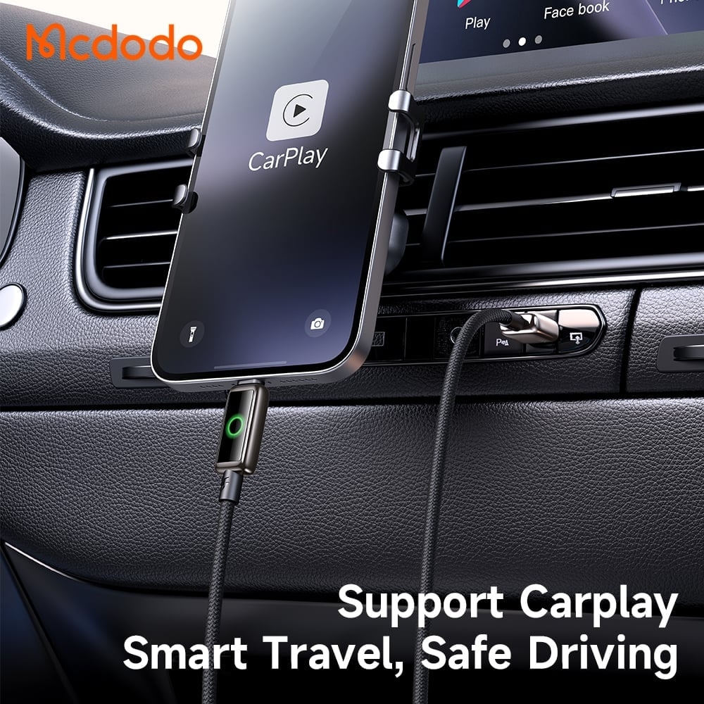 Cáp Tự Ngắt USB to Lightning MCDODO CA-659 3A (1.2m, Auto Power Off, with Breathing Light, 480Mbps)