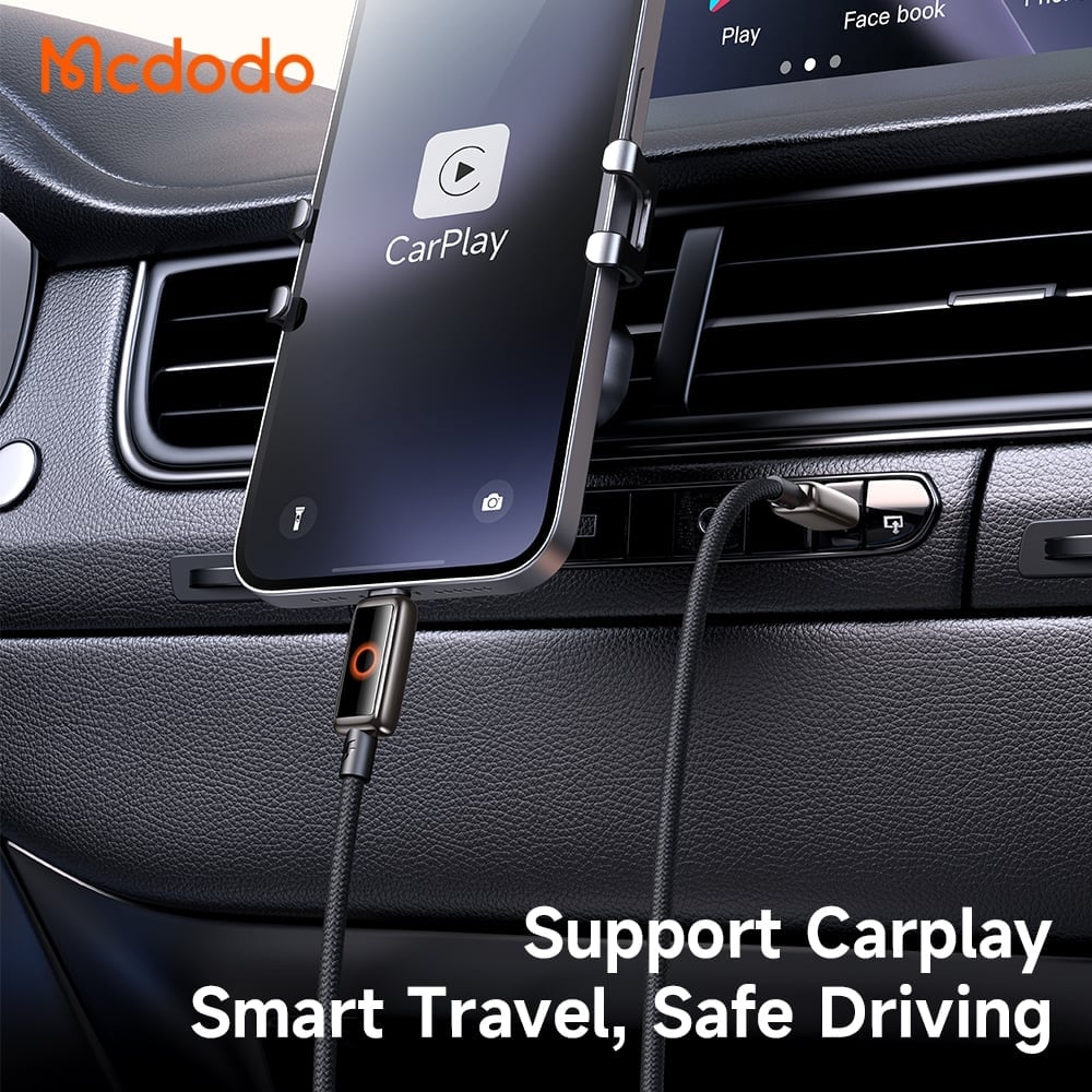 Cáp Tự Ngắt C to Lightning MCDODO CA-667 36W (1.2m, Auto Power Off, with Breathing Light, 480Mbps)