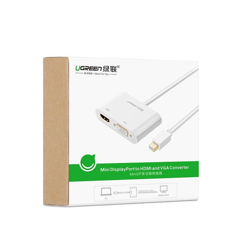 UGREEN Mini DP to HDMI + VGA Converter 1080p MD108 10439