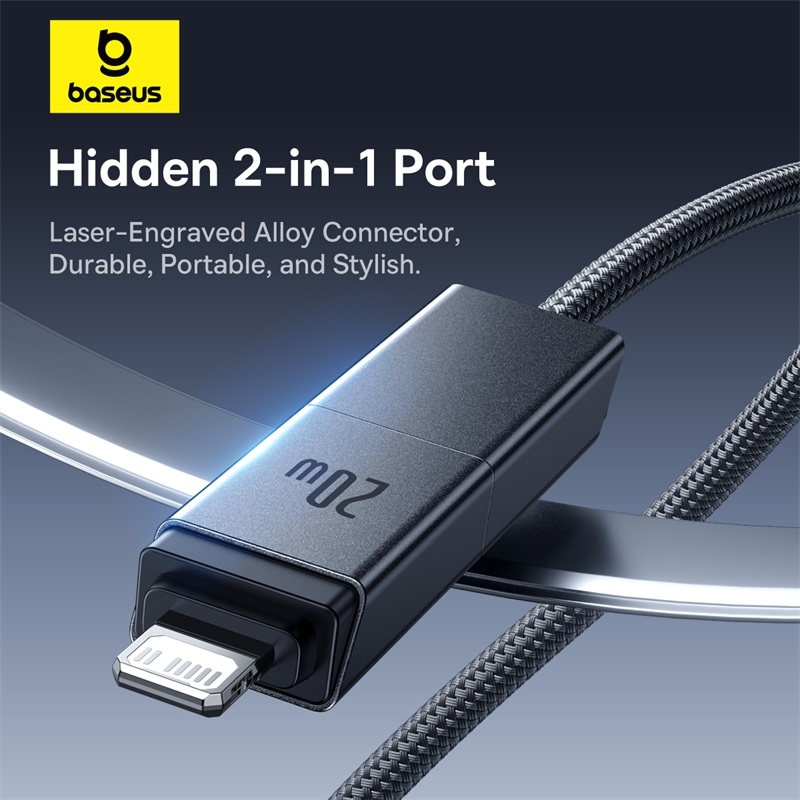 Cáp Sạc Nhanh 4-in-1 Baseus Versatile Two-for-Two U+C to C+L 60W (480Mbps)