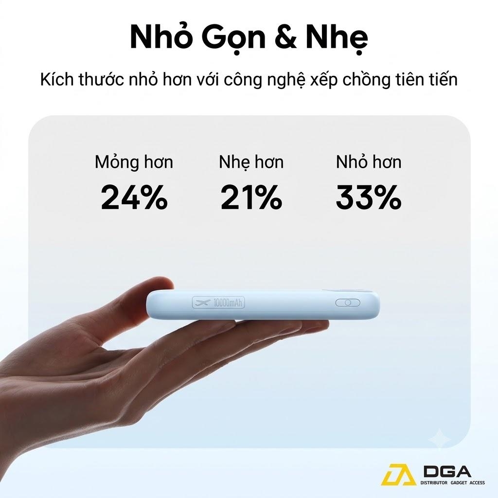 Pin dự phòng Baseus EnerFill FC11 Digital Display Power Bank with Dual Built-in Cables 10000mAh 22.5W Beige (E0027R0B) (CCC / 3C Certification)