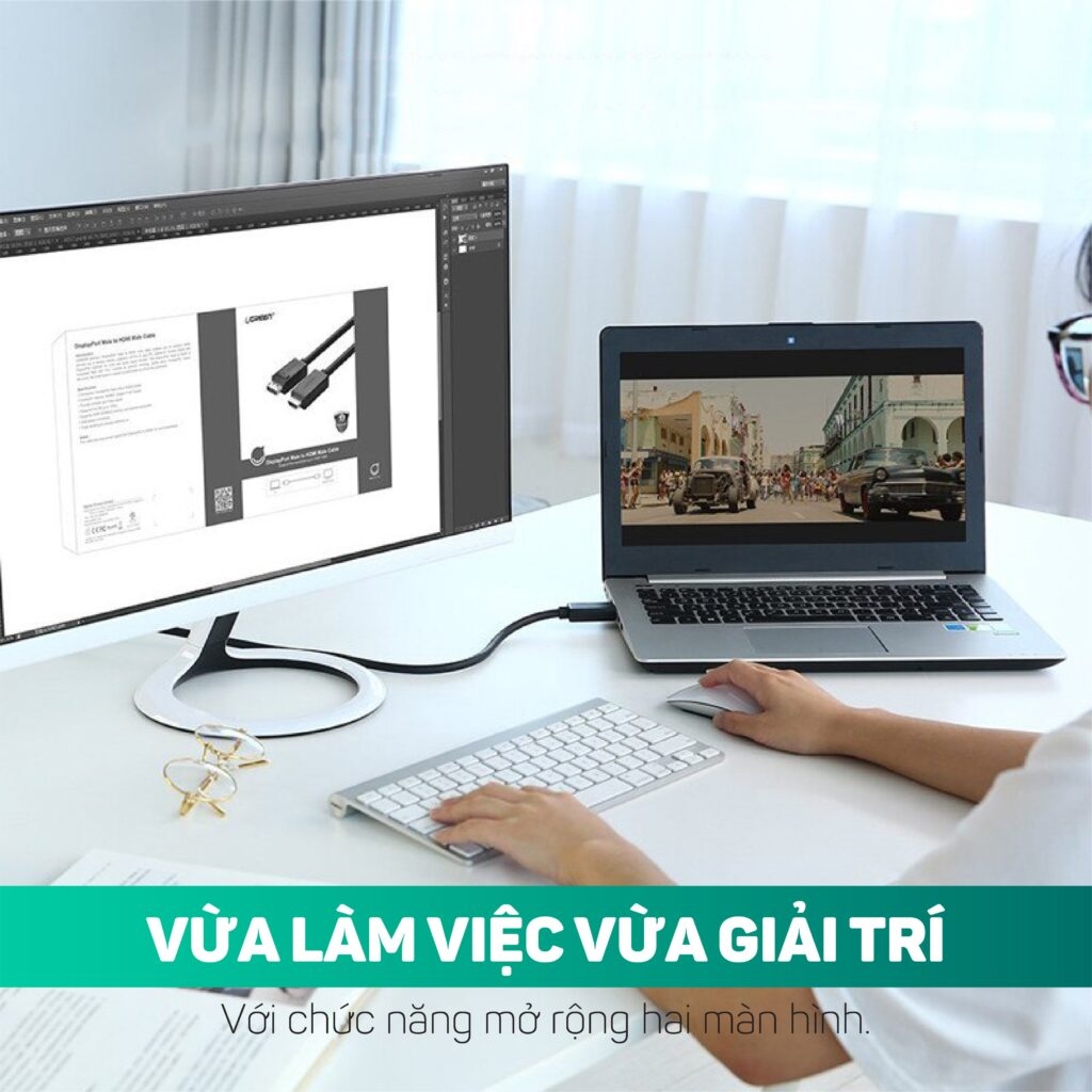 Cáp chuyển đổi Displayport to HDMI Ugreen 10202 DP101