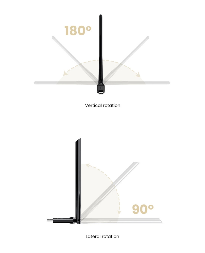UGREEN AC650 High-Gain Dual Band Wireless USB Adapter