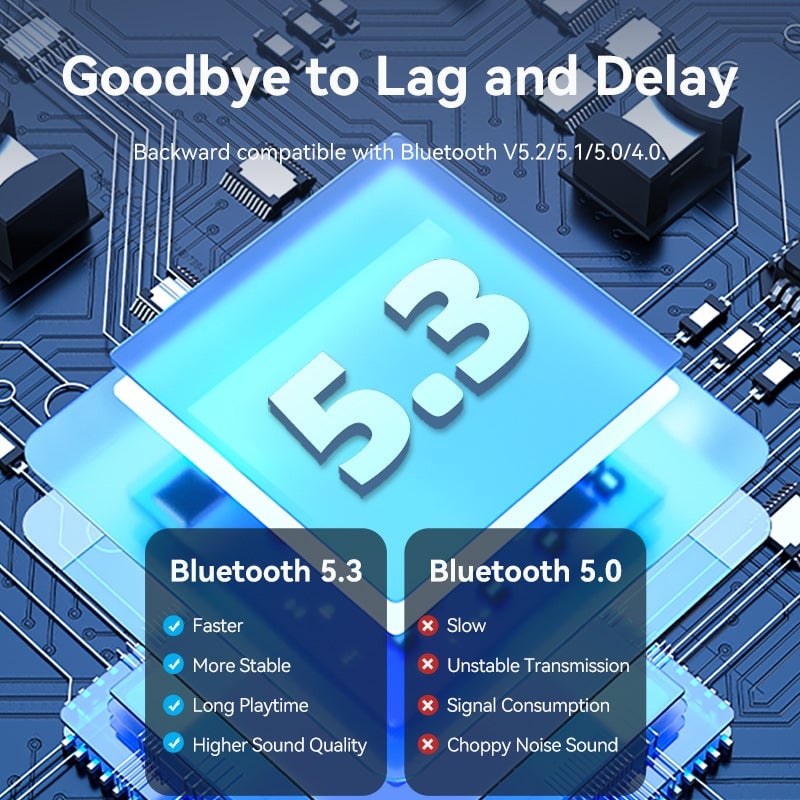 USB Bluetooth VENTION NAH (Bluetooth v5.3, Kết Nối Cùng Lúc 5 Thiết Bị, 24bit/192kHz)