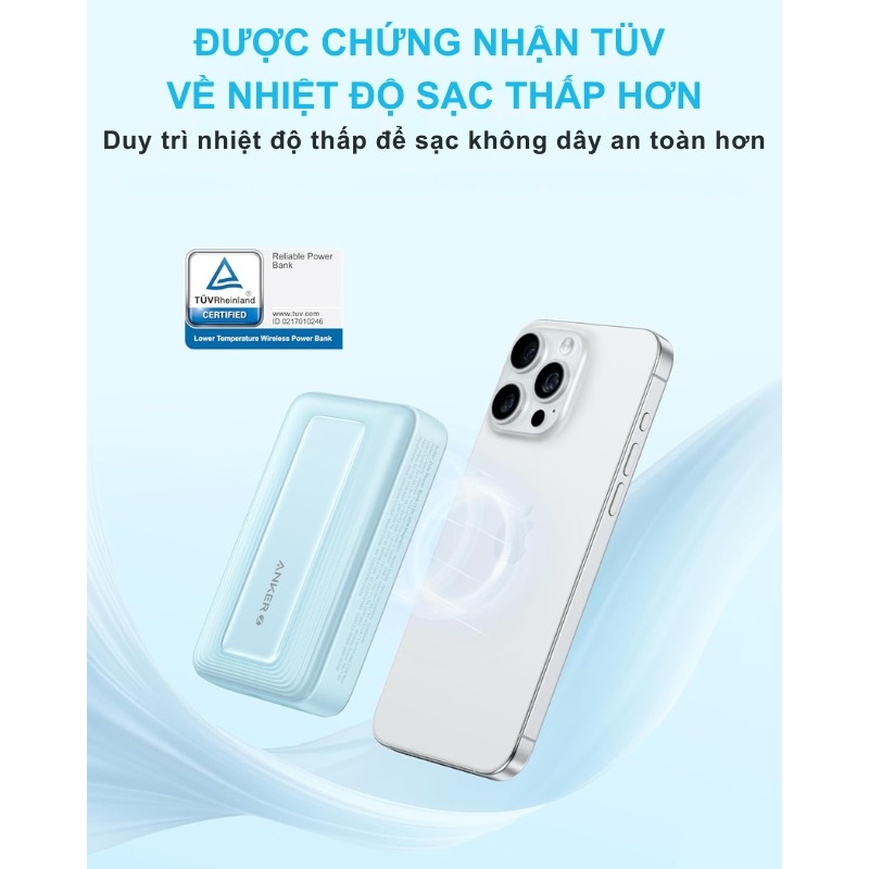 Sạc dự phòng không dây Anker Zolo 30W 10000mah A1684 - Chính hãng VN
