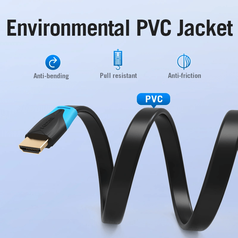 Cáp HDMI 2.0 VENTION VAA-B02 (Flat Cable, 4K@60Hz, 3D, 18Gbps)