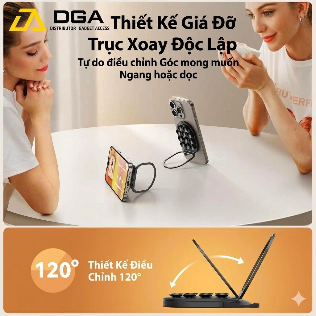 Giá đỡ từ tính silicone hút chân không Joyroom ZS418 Magnetic Suction Phone Mount