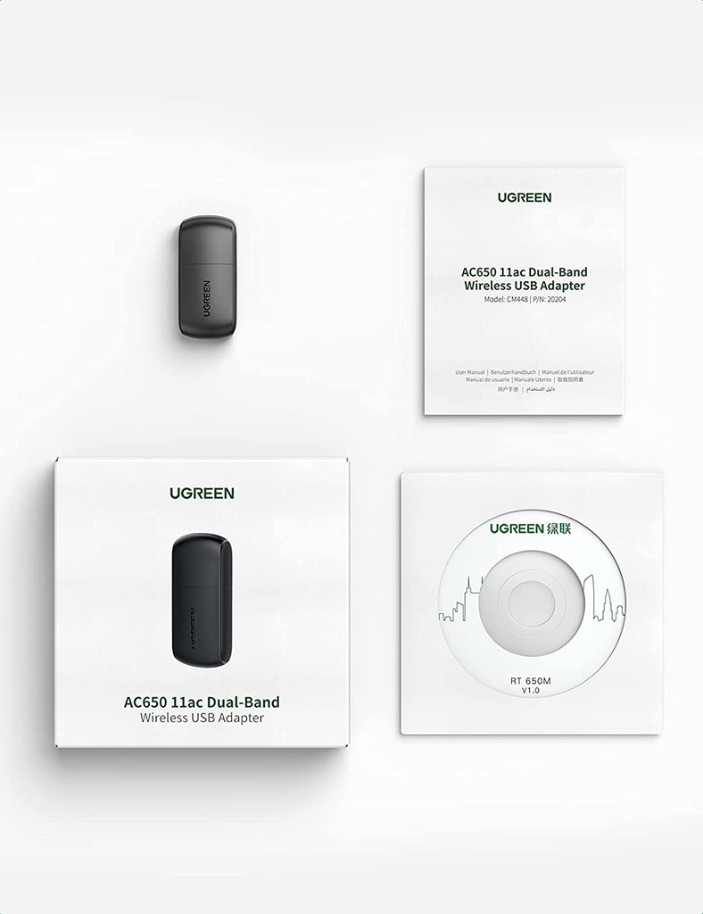 UGREEN AC650 11ac Dual-Band Wireless USB Adapter