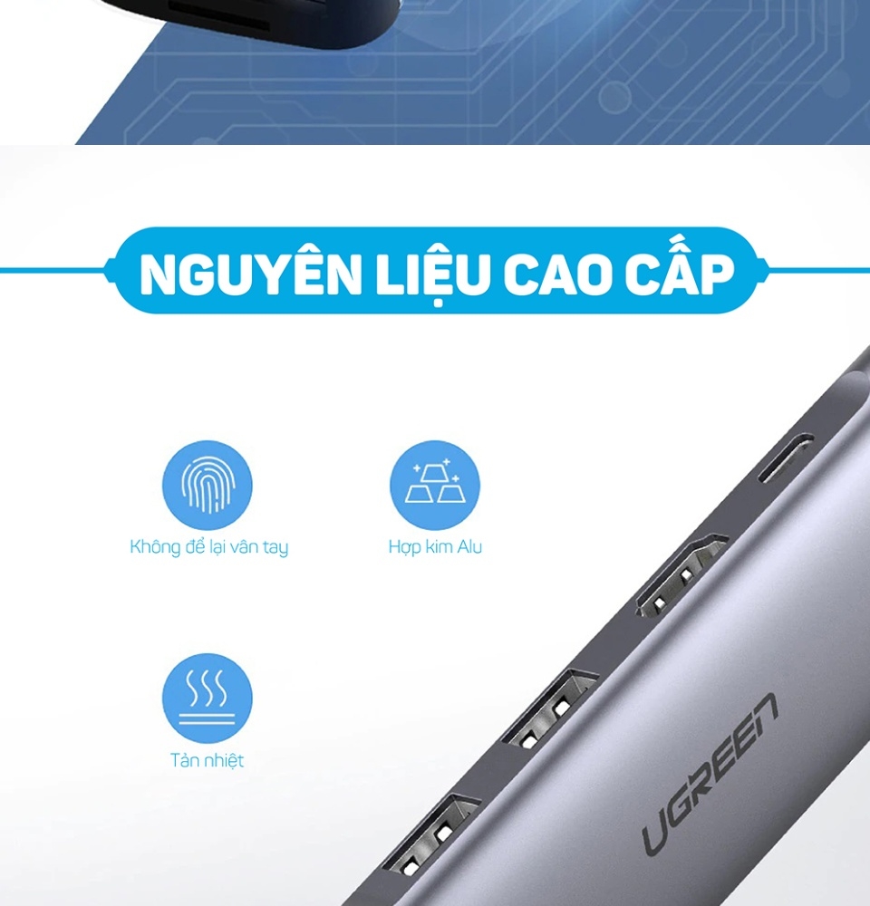 UGREEN USB Type C to USB 3.0*3 +  HDMI + PD Power Converter