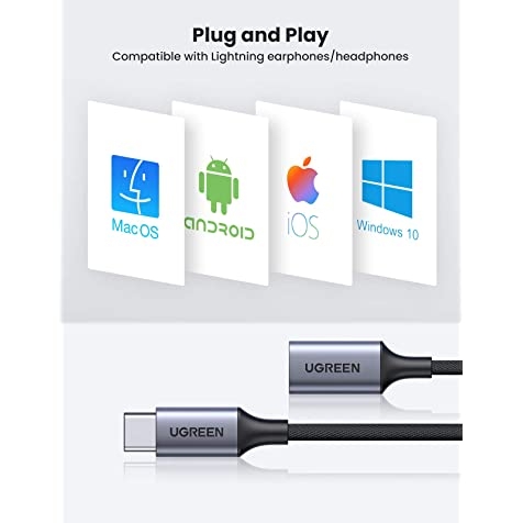 Cáp chuyển đổi UGREEN Type C to Lightning Female Audio Cable