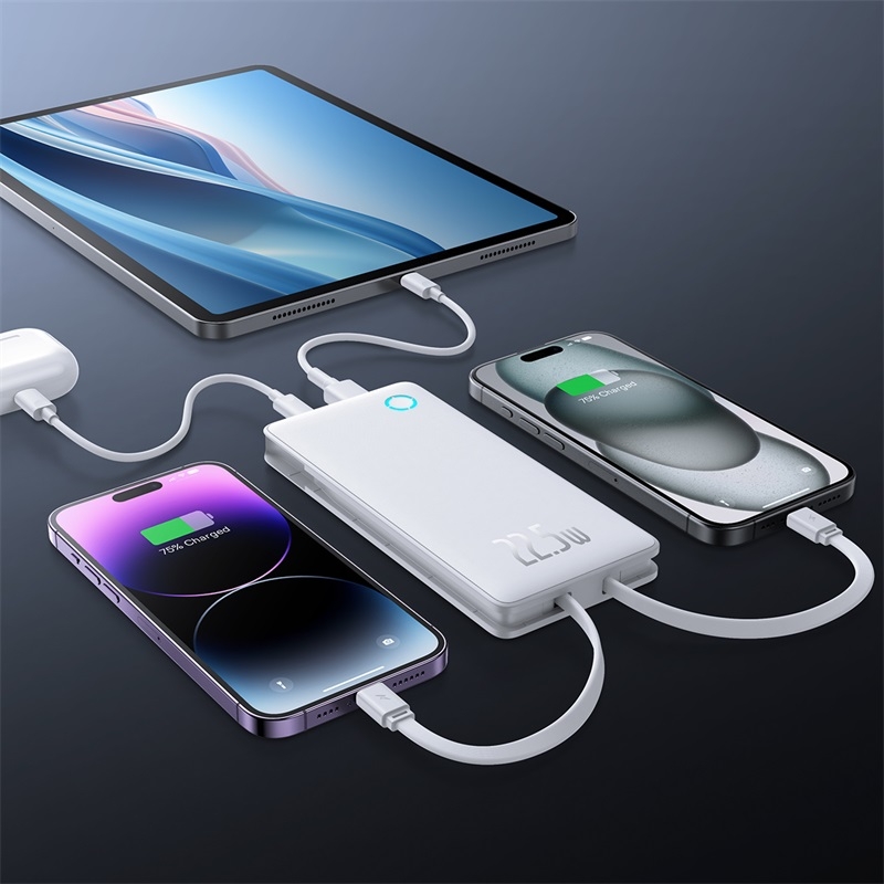 Pin Dự Phòng Baseus Airpow Lite Power Bank sạc nhanh 22.5W 10000mAh tích hợp 2 cáp sạc