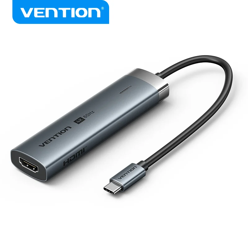 HUB Mở Rộng Đa Năng 5-in-1 VENTION TGM (Type C to 1*HDMI 4K@60Hz, 3*USB3.0 5Gbps, 1*Type-C 3.2 Gen1 5Gbps+PD 100W)