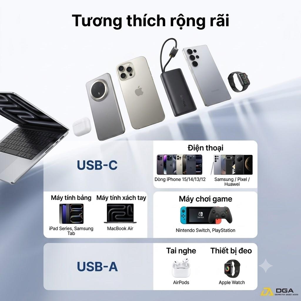 Pin Dự Phòng Baseus EnerFill FC41 10000mAh 67W (Digital Display, with Dual Built-in USB-C Cables, 1*Type-C + 1*USB-A port)