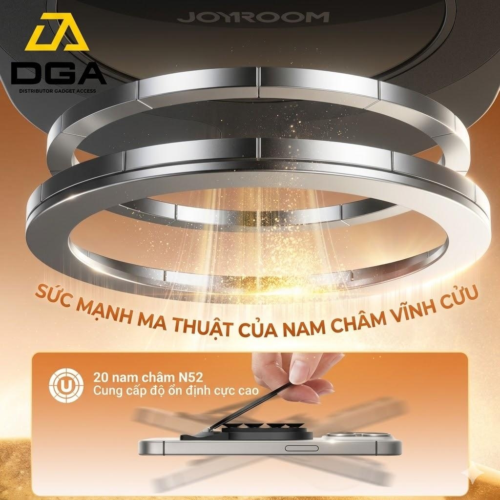 Giá đỡ từ tính silicone hút chân không Joyroom ZS418 Magnetic Suction Phone Mount