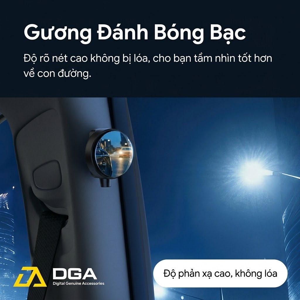 Gương Chiếu Hậu Sau Tích Hợp Dụng Cụ Phá Kinh Baseus SafeRide Series Backseat Rearview Mirror Dùng Trên Ô Tô (Bộ 1 cái)