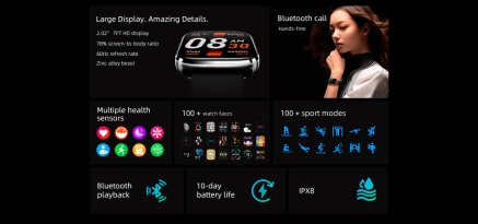 Đồng hồ thông minh QCY GS Xiaomi đo sức khỏe, huyết áp, nhịp tim