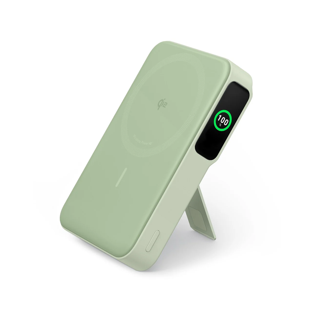Pin Dự Phòng Từ Tính Kiêm Sạc Không Dây Qi2 1C ANKER Maggo A1654 10000mAh 27W (With Stand, Sạc Không Dây Chuẩn Qi2 15W, Smart Digital Display, Wireless PowerIQ)