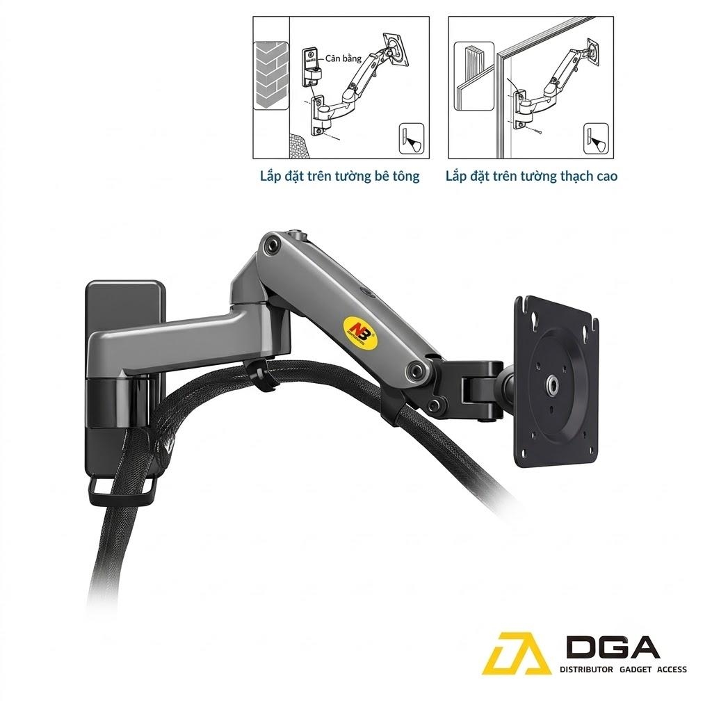 Giá Treo Màn Hình Gắn Tường NorthBayou F150 (17 - 35 Inch) Xoay Đa Năng Chính Hãng