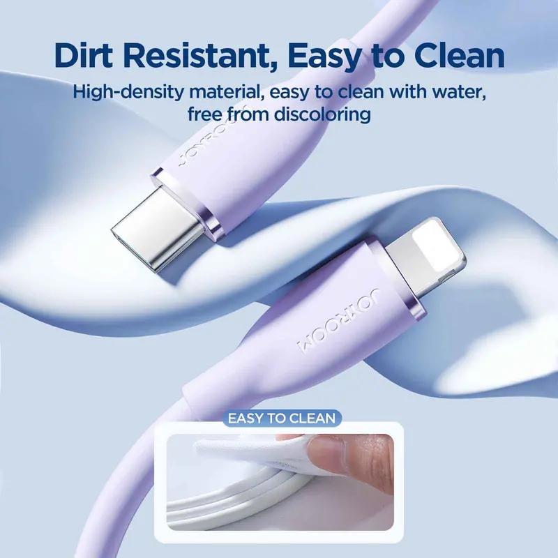Cáp sạc Joyroom SA29 Colorful Series 30W Liquid Silicone Fast Charging Cable (Type-C to Lightning)