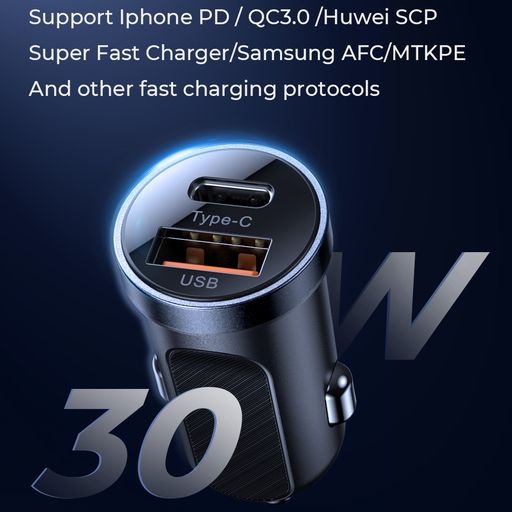 Tẩu sạc nhanh Joyroom A08 30W Mini 2 cổng sạc PD+QC3.0 Smart Fast Charger