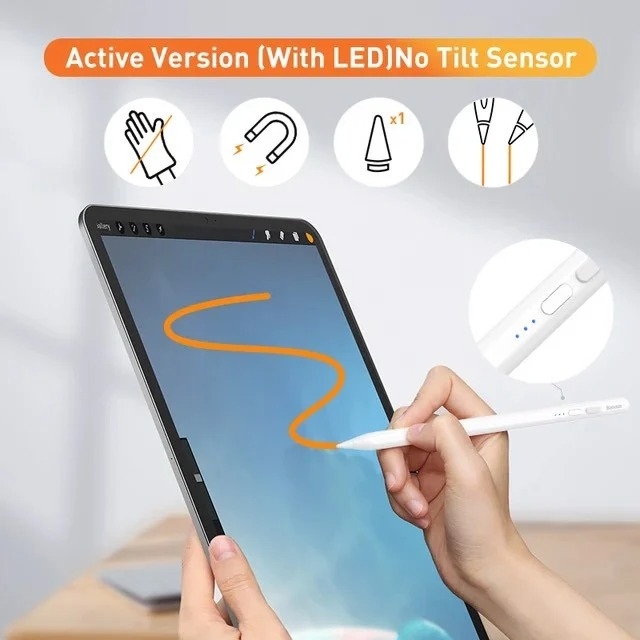 Bút Cảm Ứng Baseus Pencil 2 Pro Smooth Writing Wireless Charging Stylus, Dùng Cho iPad Mini6 Pro Air4, 5