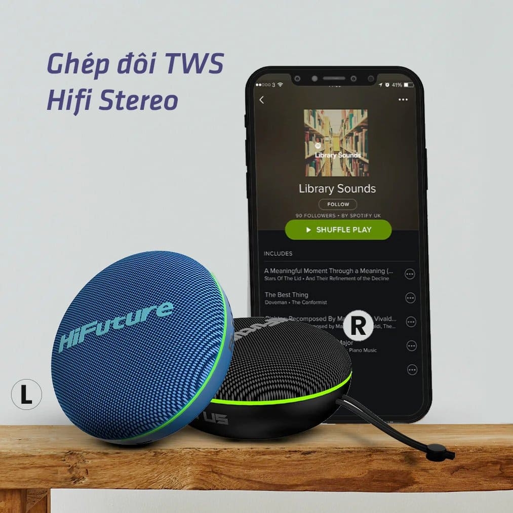 Loa Bluetooth di động HiFuture Altus Portable Speaker 10W (8h Music time, Bluetooth 5.3, IPX5 Waterproof)