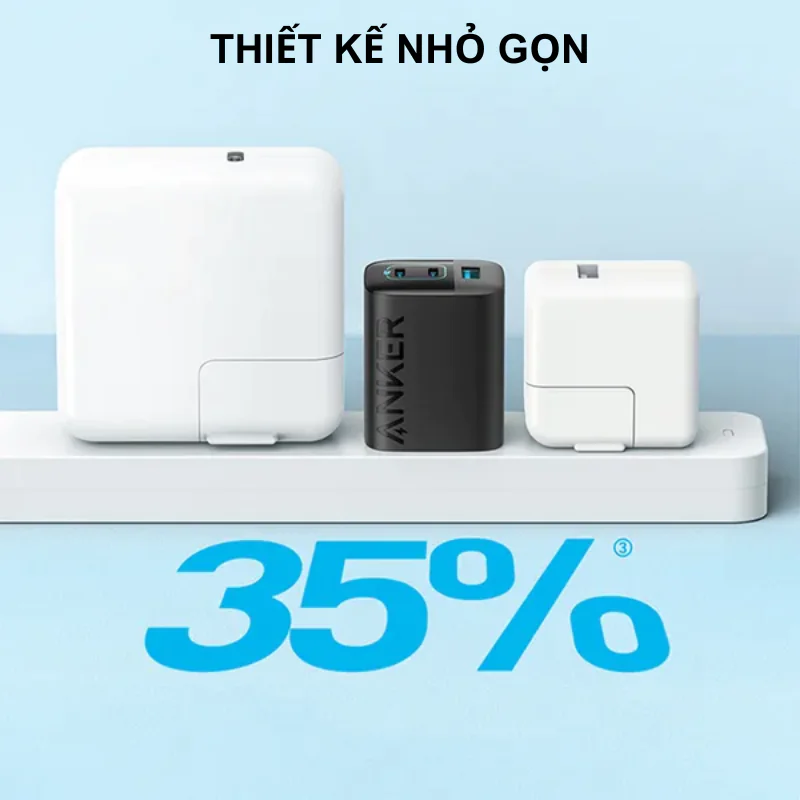 Củ Sạc Nhanh 2C+1A ANKER A2674 67W (ActiveShield™, GaN Technology)