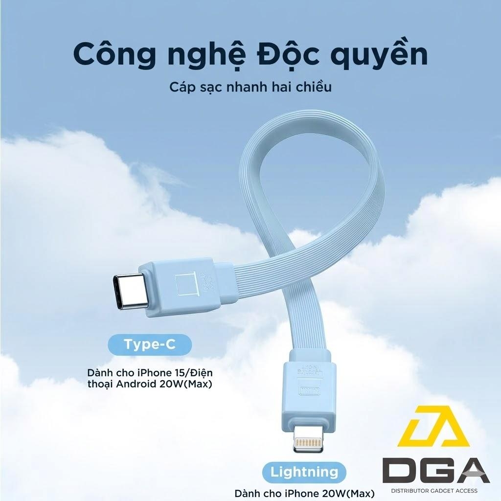 Sạc dự phòng không dây iPhone Joyroom PBM01 nam châm dùng cho điện thoại tặng kèm dây sạc C to Light