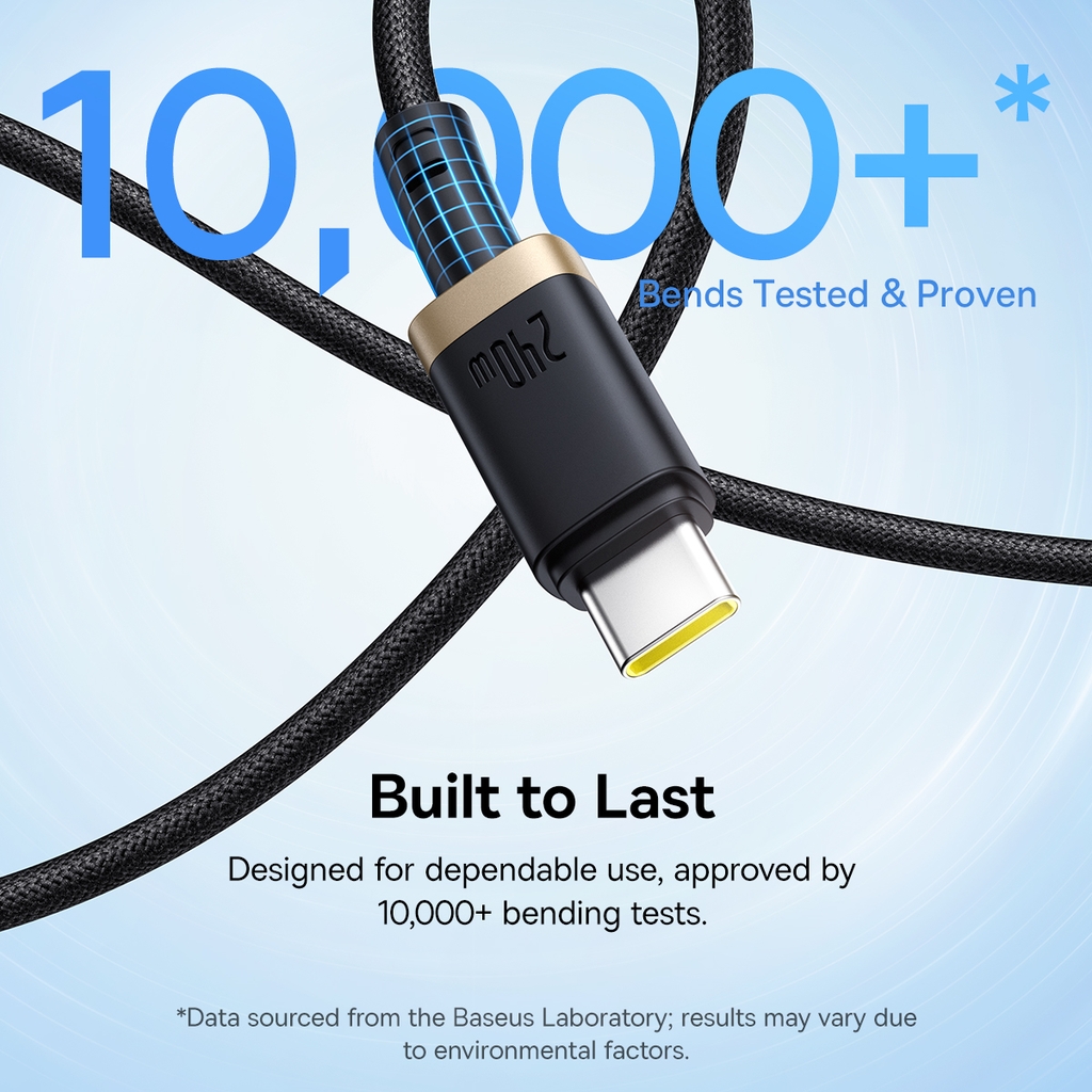 Cáp Sạc Nhanh C to C Baseus Dura Series 240W (48V/5A, 480Mbps)
