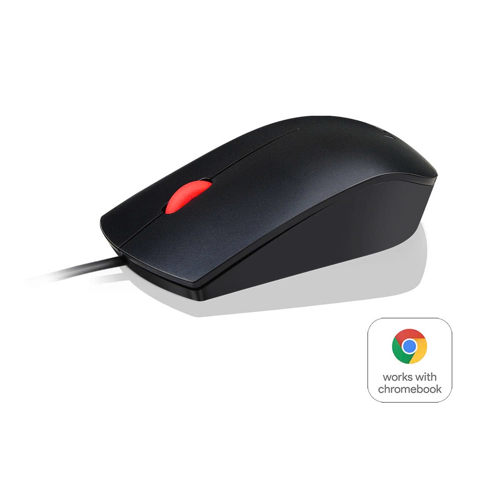 Chuột có dây máy tính, laptop Lenovo Essential USB Mouse