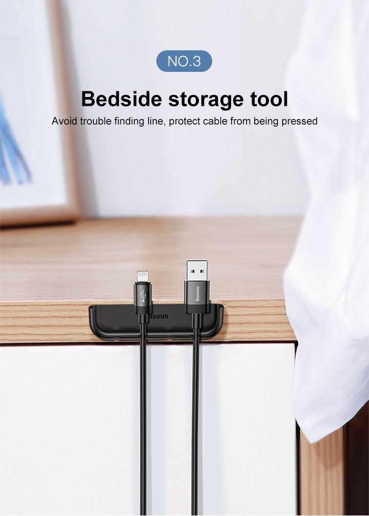 Bộ cố định dây cáp kiêm hỗ trợ dán màn hình Baseus Cable Fixing Magic Tool LV378 cho iPhone X/ XS/ XR/ XS Max