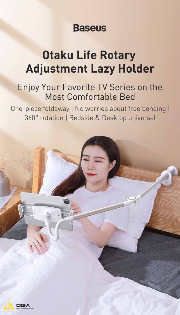 Giá đỡ giữ điện thoại chân kẹp dùng cho IPad Baseus Otaku life rotary adjustment lazy holder Pro（Applicable for phone/ ipad)
