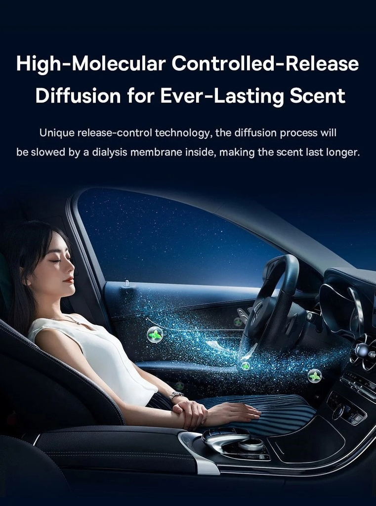 Bộ Khuếch Tán Kèm Nước Hoa Khô Dùng Cho Xe Hơi Baseus Graceful Car Fragrance Pro Refill