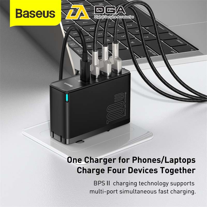 Cóc sạc siêu nhanh Baseus GaN2 Fast Charger 1C 100W