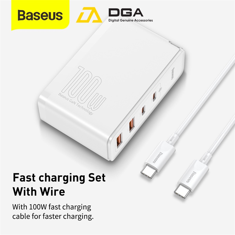 Cóc sạc siêu nhanh Baseus GaN2 Fast Charger 1C 100W