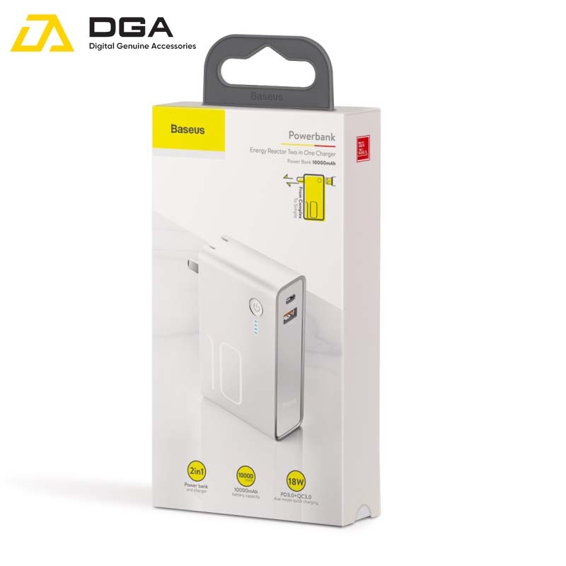 Bộ sạc nhanh tích hợp pin dự phòng 10000mAh Baseus Power Station 2 in 1