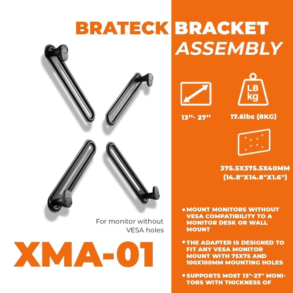 Kẹp Màn Hình Brateck XMA-01, dành cho các màn hình không có chuẩn VESA