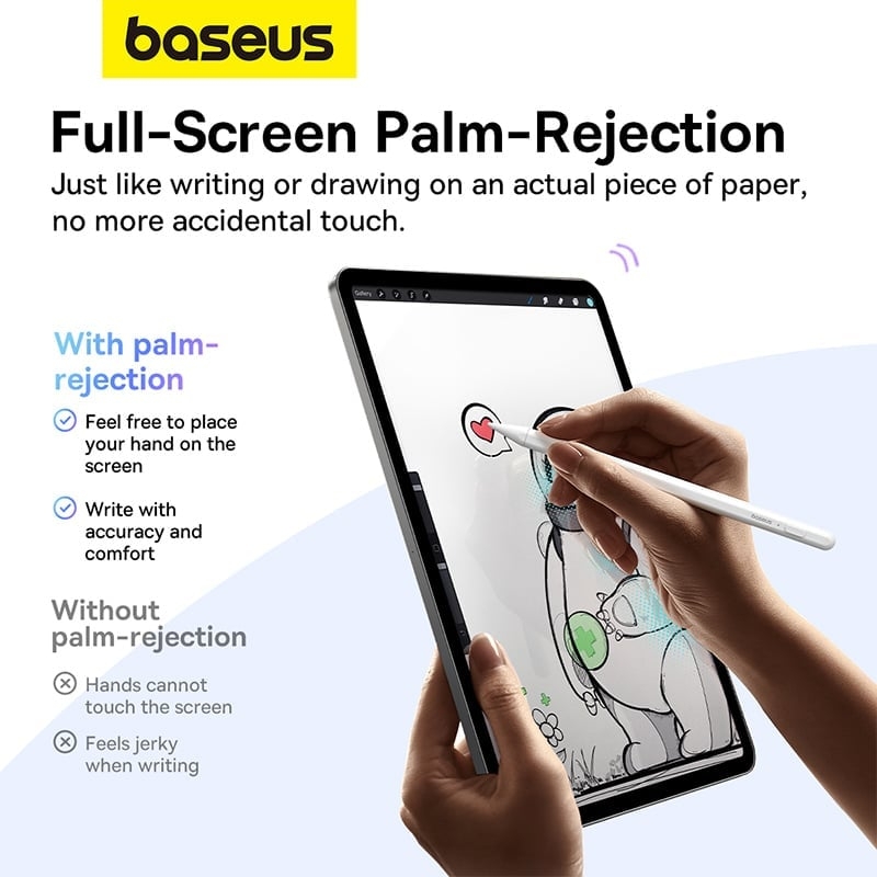 Bút Cảm Ứng Baseus Smooth Writing 2 Series Stylus Lite with LED Indicators, Moon White