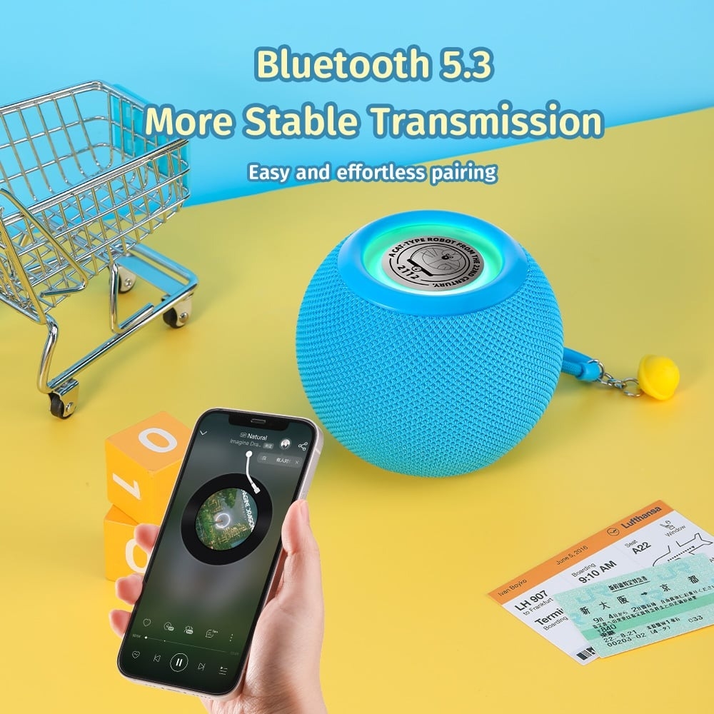 Loa Bluetooth ROCK Doraemon Fabric Art Bluetooth Speaker
