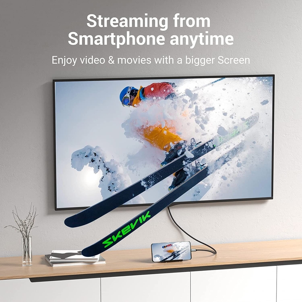 Cáp Chuyển Type-C to HDMI Vention CRBBH 4K@60Hz (Cotton Braided, 2M, HDCP2.2)