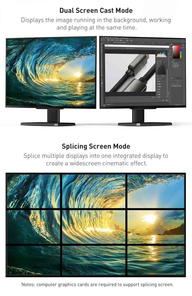 Cáp HDMI 2.1 8K Cao Cấp Baseus High Definition Series HDMI 8K to HDMI 8K Adapter Cable