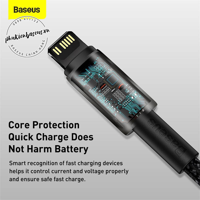 Cáp sạc nhanh C to Lightning 20W Baseus Tungsten Gold Fast Charging Data Cable