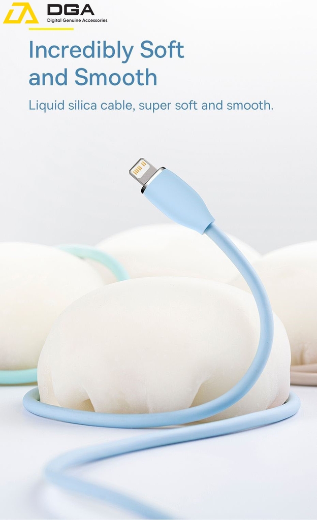 Cáp sạc nhanh C to Lightning 20W cho iPhone 12/13 Baseus Jelly Liquid Silica Gel Fast Charging Data Cable