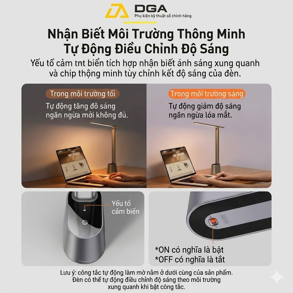 Đèn để bàn thông minh Baseus Smart Eye Series Charging Folding Reading Desk Lamp