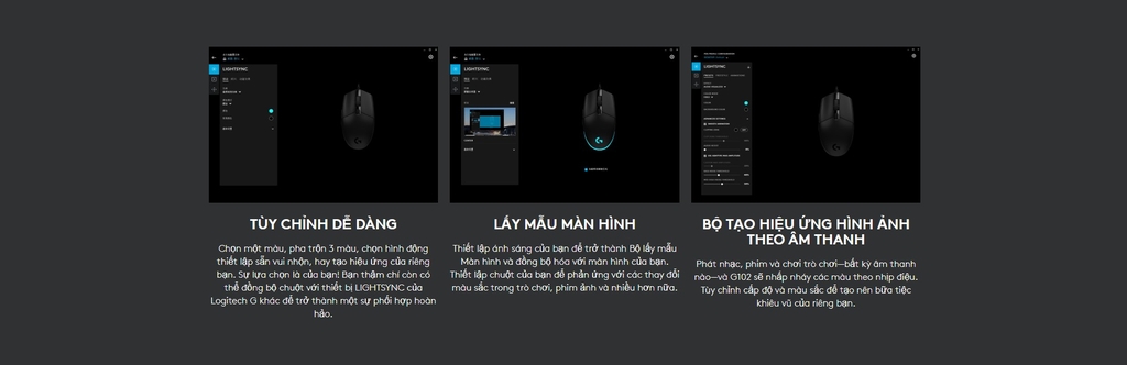 CHUỘT GAMING LOGITECH G102 LIGHTSYNC