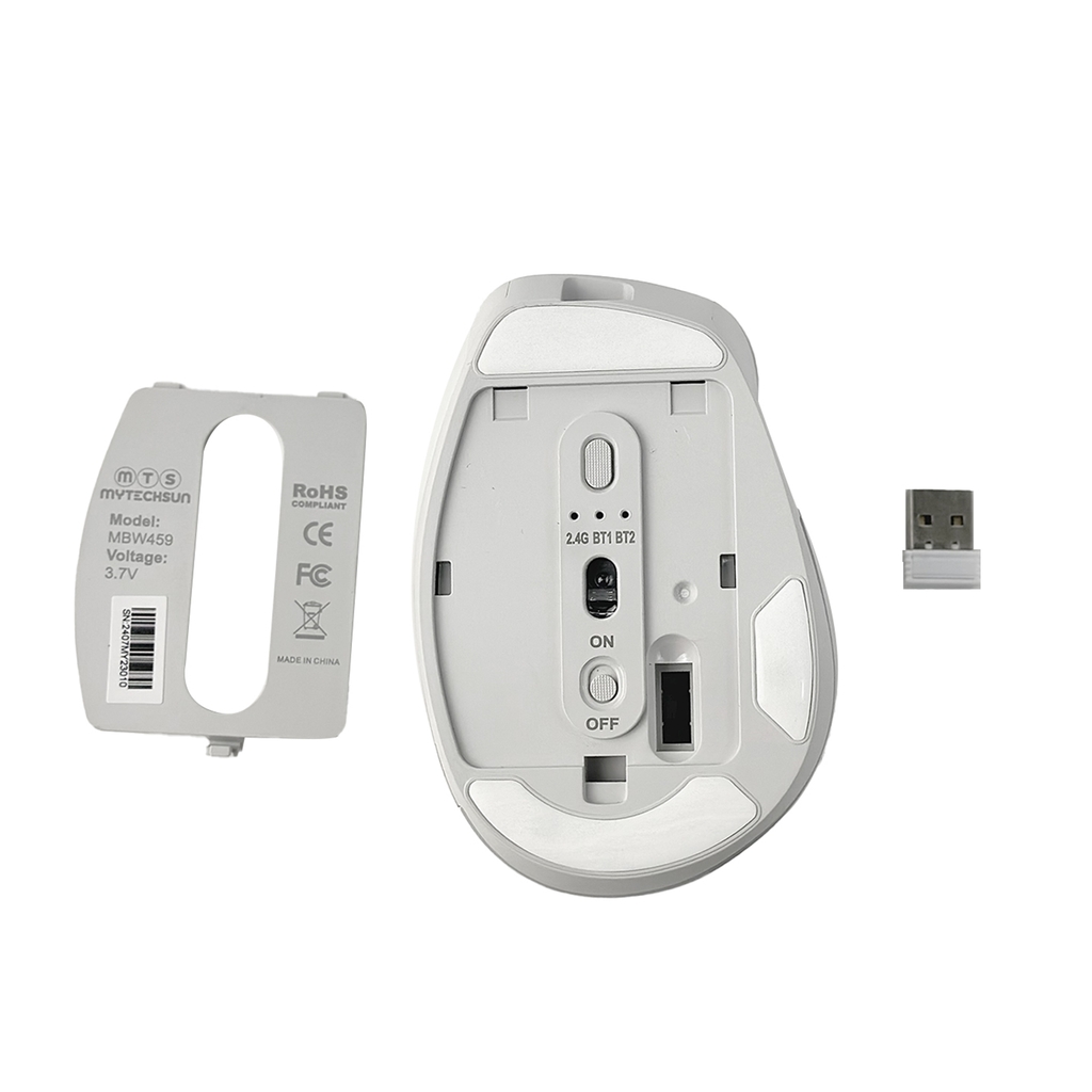 Chuột Không Dây Mytechsun MBW459 Silent: Chuột Bluetooth Dual Mode, Pin Sạc lên đến 30 Ngày