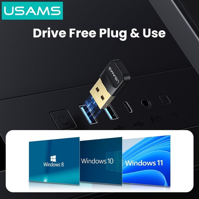 USB Bluetooth USAMS – ZB321 USB BT Adapter 5.1 Version ( Black )
