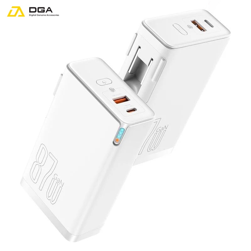 Sạc dự phòng tích hợp cóc sạc Baseus Power Station 4 Hybrid GaN công suất 10000mAh 87W  Power Bank Adaptor