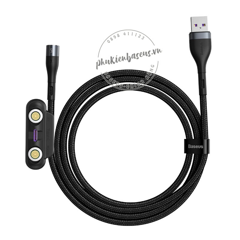 Cáp từ hỗ trợ sạc nhanh Baseus Zinc Magnetic Gen5 Safe Fast Charging Cable