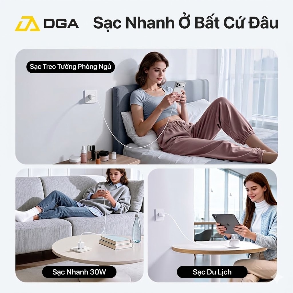 Củ Sạc Nhanh Baseus EnerFill FN22 30W (1*Type-C port, iPhone / iPad / Samsung)